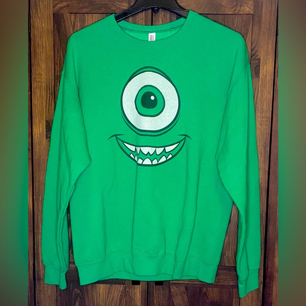 Disney Green One-Eye Monster Crewneck Sweatshirt